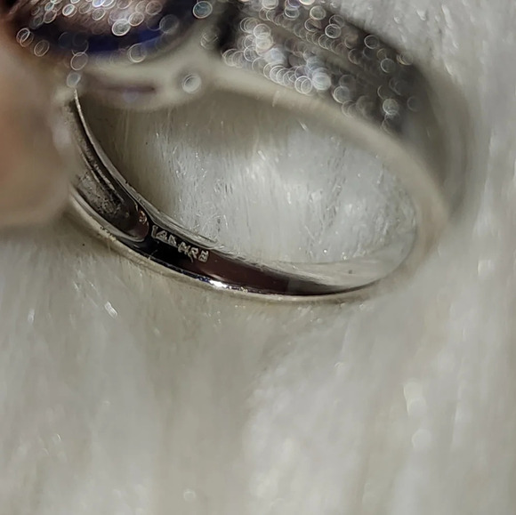 Vintage white gold and sapphire ring.7 - Picture 3 of 10